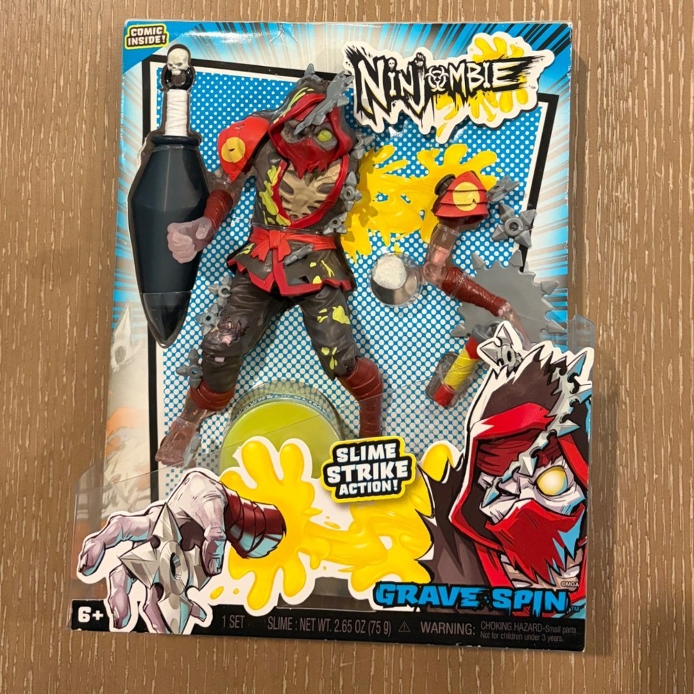 Ninjombie Grave Spin Action Figure w/ Slime and Comic Book #1 MGA Entertainment